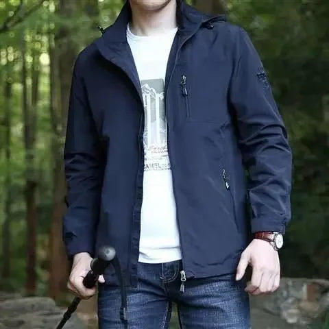 2026 Men Outdoor  Hiking Jackets Spring Autumn Thin Casual Jackets New Men Hooded Mesh Coats Quality Male Fit Windbreaker