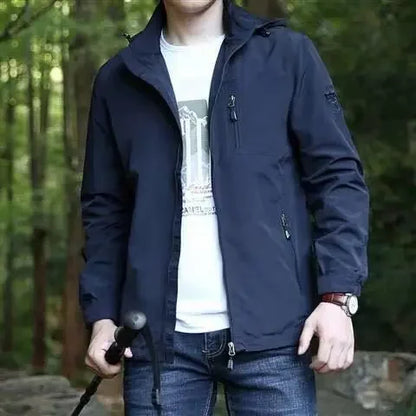 2026 Men Outdoor  Hiking Jackets Spring Autumn Thin Casual Jackets New Men Hooded Mesh Coats Quality Male Fit Windbreaker