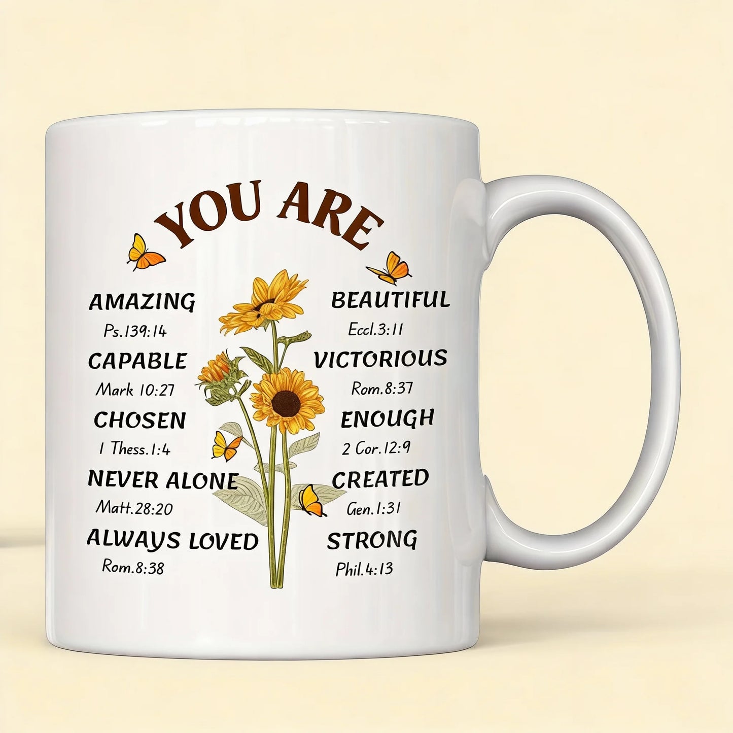 Sunflower Bible Verse Mug 320ml