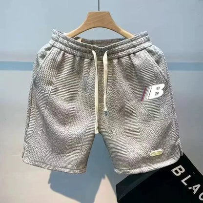 New trendy unisex summer casual printed shorts, hip-hop style sports running five quarter shorts, jacquard comfortable shorts