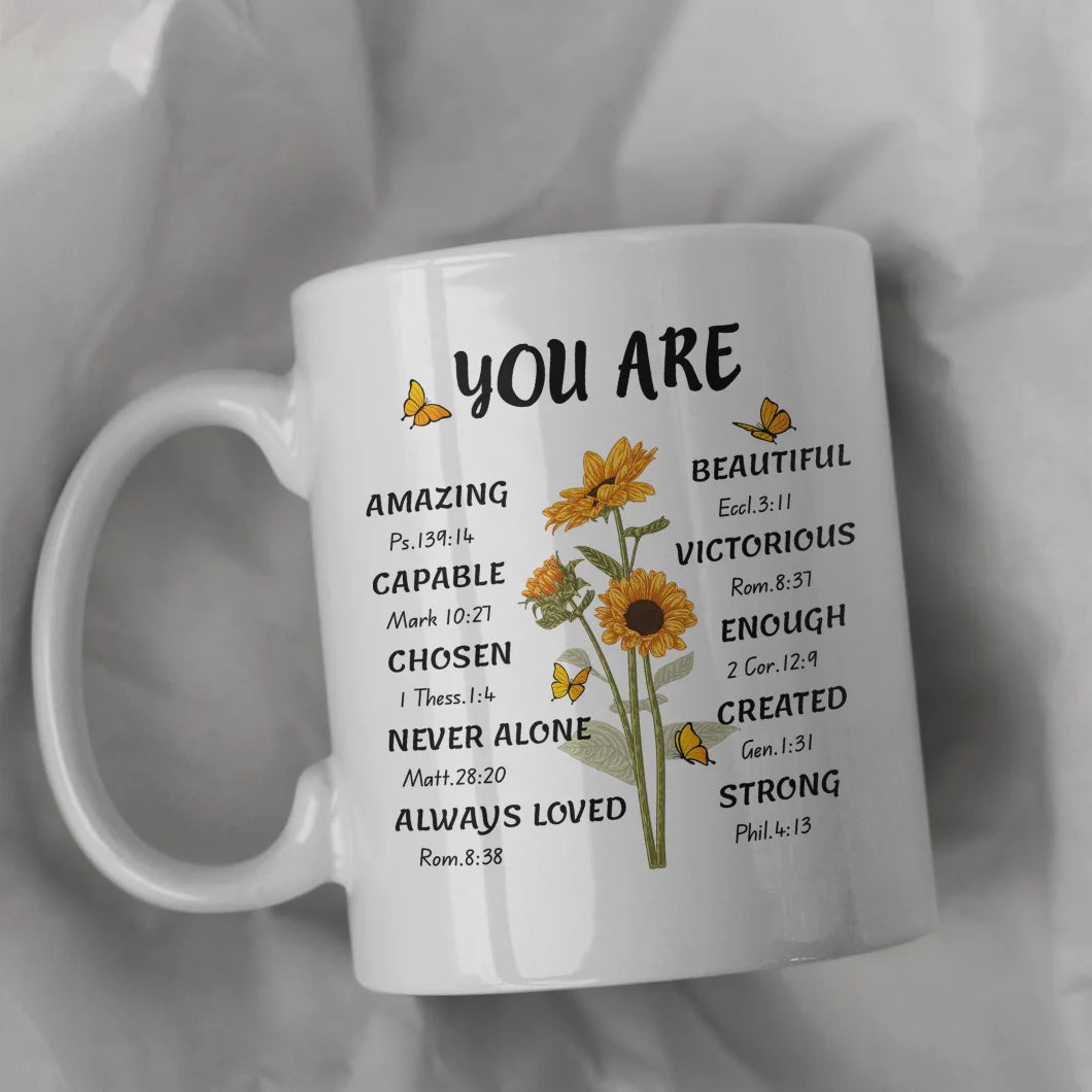 Sunflower Bible Verse Mug 320ml