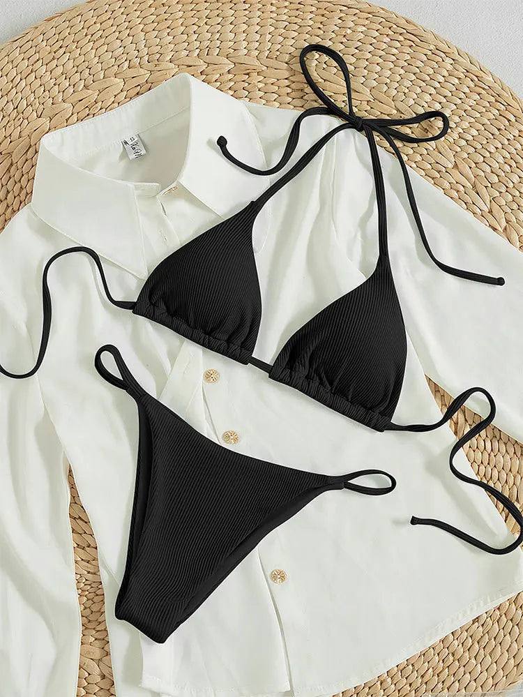 2026 XS-XL Pad Bikini Set Beach Triangle Swimwear Women Maio Biquinis Swimsuit Tankini Femme Badpak Dames Mujer купальни