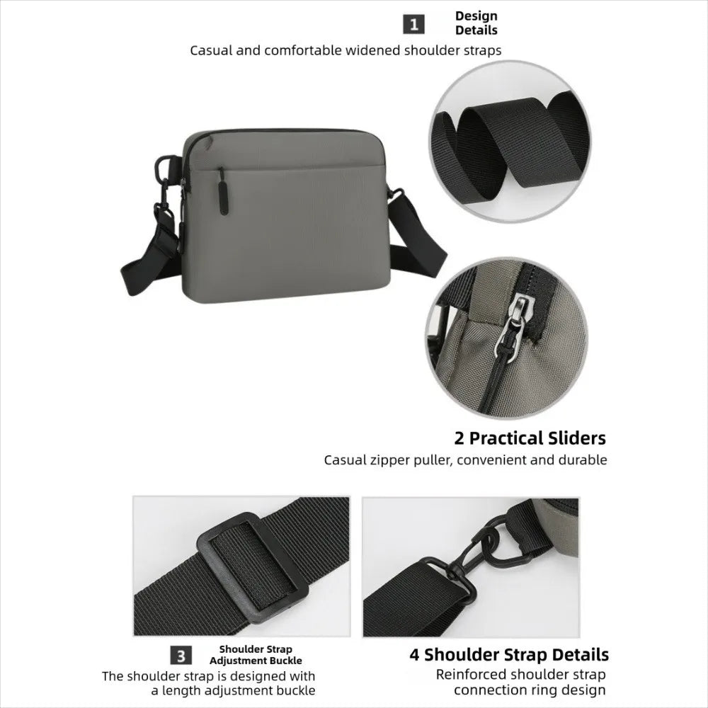 Universal Small Crossbody Bag Water-Resistant Lightweight Men Women Shoulder Bag Nylon Casual Adults Purse Hiking Gym