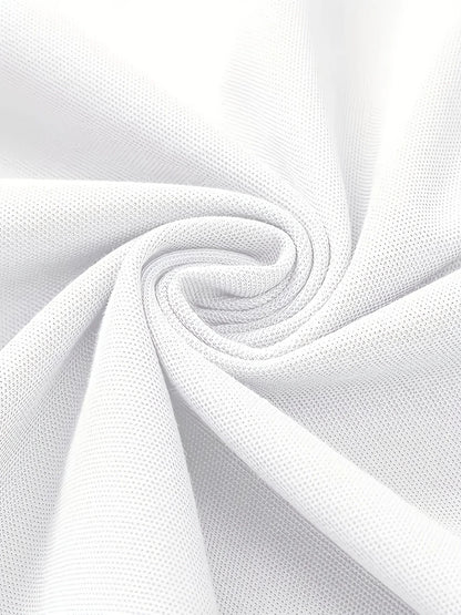 Classic White Polo Shirt with Contrast Collar and Embroidered Logo