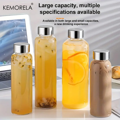 Glass Sports Water Bottle with Lid Leak-Proof And Heat-Resistant 500/750/1000ML